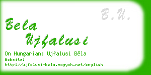 bela ujfalusi business card